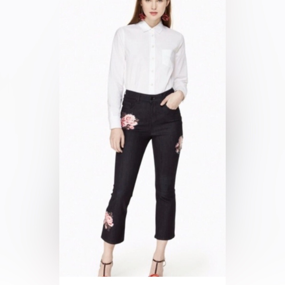 Kate Spade Rose Kick Flare Jeans Sz 29